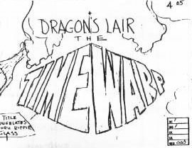 Storyboard sketch of Dragon's Lair II titles. (Picture from 'The Animated Films of Don Bluth')