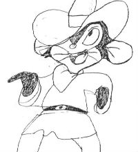 'Fievel as a gunslinger'